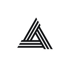 Triangle logo - abstract prism geometric shape graphic geometry line futuristic polygonal layout marketing perspective corporate tech delta spectrum business