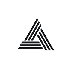 Triangle logo - abstract prism geometric shape graphic geometry line futuristic polygonal layout marketing perspective corporate tech delta spectrum business