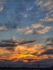 sunset in the mountains