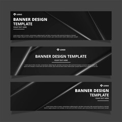 Set of creative modern abstract vector business banners design. Template ready for use in web or print design.
