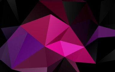 Light Pink, Blue vector abstract polygonal texture.