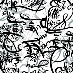 Fototapeta premium Graffiti background seamless pattern. Hand style tagging