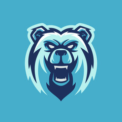 polar bear head illustration