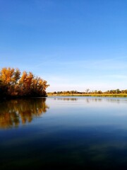 autumn landscape with lake