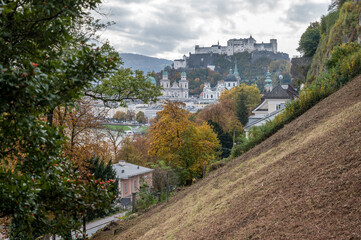 view of the town of the city of salzburg