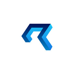 letter R logo icon 