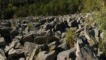 Natural monument The Devil's Wall near Vyssi Brod,South Bohemian Region,Czech republic,Europe
