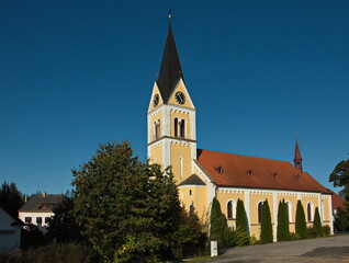 Church in Cerna v Posumavi,Cesky Krumlov District,South Bohemian Region,Czech republic,Europe
