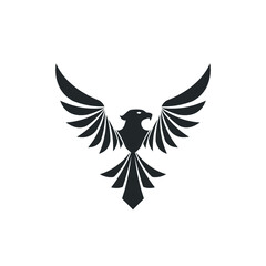 Phoenix logo mascot illustration - blazing fire fighter fantasy hawk eagle predator burn flying hot freedom symbol wings falcon fly