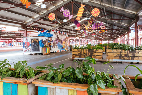 Quiet Queen Vic Market During The Coronavirus Pandemic