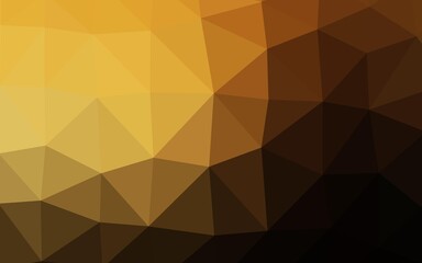 Dark Yellow, Orange vector blurry triangle pattern.