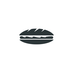 Hamburger logo design illustration - burger meat grilled bbq beef tomato sandwich food lettuce cheese fast unhealthy gourmet delicious fat steak fries