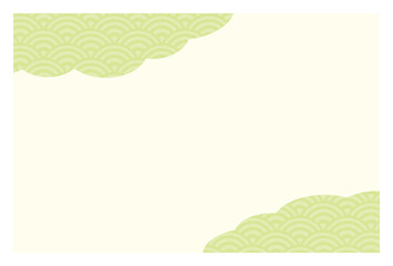 和風背景素材　青海波の雲