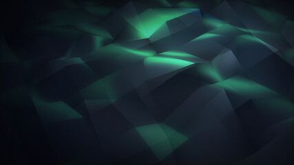 Abstract polygonal background. A design 3D rendering element, suitable on technology and futuristic compositions. Ideal for intros corporate videos or commercials