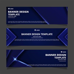Set of creative modern abstract vector business banners design. Template ready for use in web or print design.