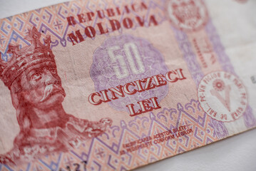 Obraz premium World money collection. Fragments of Moldova money