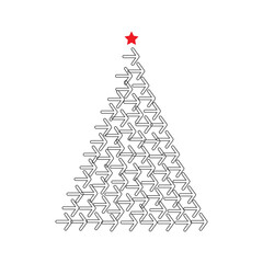 Christmas Tree Shape Made of Arrow Icons