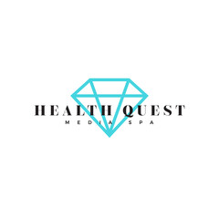 Naklejka premium Diamond logo jewel jewelry - boutique lux luxury gem gemstone crystal carat rich treasure gift fashion sparkle royal wealth marriage engagement ring love romance