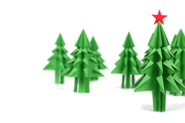 Origami Christmas trees