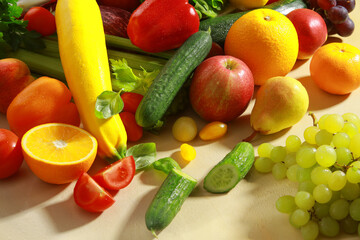 Rohes Obst und Gemüse