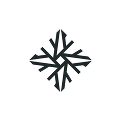 Neuron logo - brain cell science nerve biology neurology medical nervous neural network receptors mind square intelligence connection mental health memory