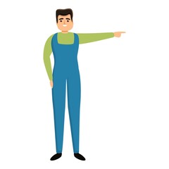 Worker points icon. Cartoon of worker points vector icon for web design isolated on white background