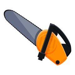 Fototapeta premium Farm chainsaw icon. Cartoon of farm chainsaw vector icon for web design isolated on white background
