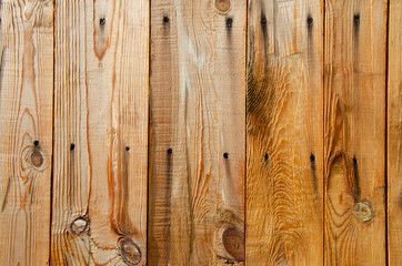 Background from wooden boards with old nails and rust stains. Suitable for backgrounds or text.