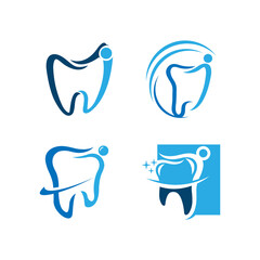 vector collection of healthy teeth, dental symbols, logo and icons