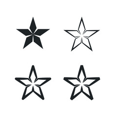 Obraz premium Star logo set collection - abstract symbol rating review sparkle rank ranking web success award magic quality invitation party happiness feedback rate geometric surprise