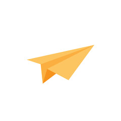 Paper plane logo - travel trip journey fly airplane business fly origami vacation holiday tourism