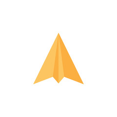 Paper plane logo - travel trip journey fly airplane business fly origami vacation holiday tourism