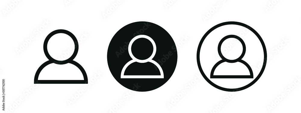 Aufkleber profile, user icon, User profile login or access authentication icon, account sign for apps and websites