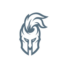 Spartan logo design vector illustration. Warriors sport team logo design template.