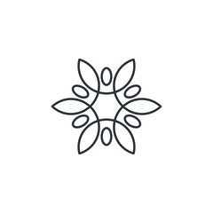 Water lily Lotus logo flower logo - beauty spa flower symbol wellness health meditation beauty luxury natural fitness yoga lifestyle treatment petals salon organic calming cosmetics
