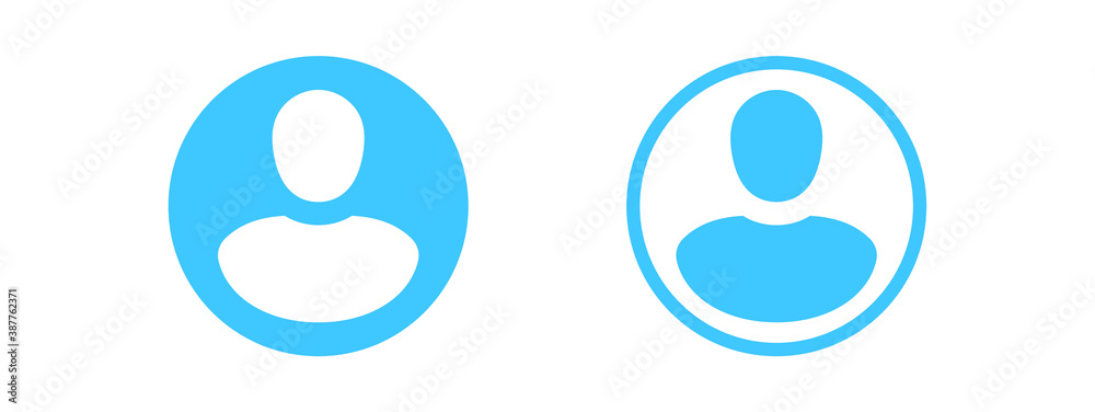 Poster profile, user icon, User profile login or access authentication icon, account sign for apps and websites