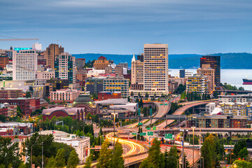 Fototapeta na wymiar Tacoma, Washington, USA Skyline