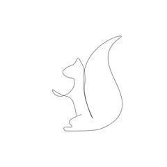 Squirrel drawing animal vector illustration