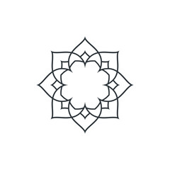 Water lily Lotus logo flower logo - beauty spa flower symbol wellness health meditation beauty luxury natural fitness yoga lifestyle treatment petals salon organic calming cosmetics