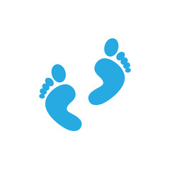 Foot logo - health care, barefoot leg, massage footprint step heel sole, medical footstep, feet care dermatology