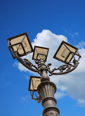 Ornamental classic iron street lamps