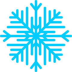 Vector illustration of the blue snowflake