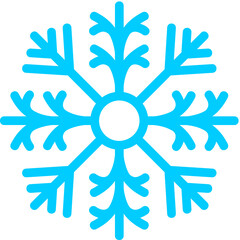 Vector illustration of the blue snowflake