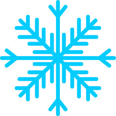 Vector illustration of the blue snowflake