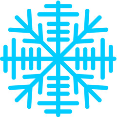 Vector illustration of the blue snowflake