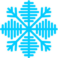 Vector illustration of the blue snowflake