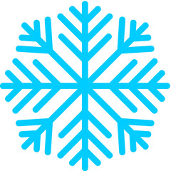 Vector illustration of the blue snowflake