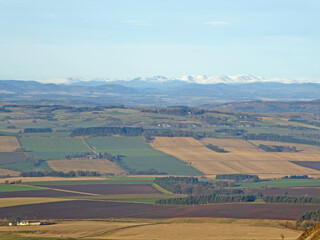 Mountains of Scotland in winter from Bishop Hill	