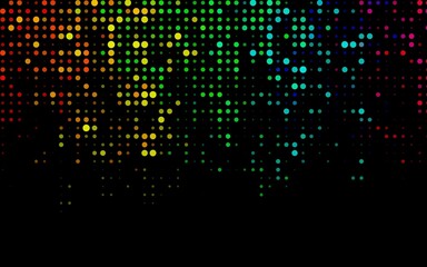 Dark Multicolor, Rainbow vector background with bubbles.