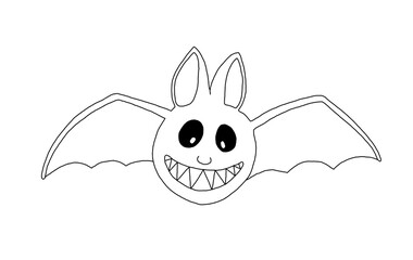 The outline of the bat